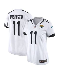 Women's Jacksonville Jaguars #11 Parker Washington White Team Game Jersey