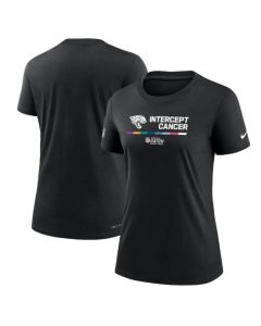 Women's Jacksonville Jaguars 2022 Black Crucial Catch Performance T-Shirt(Run Small)