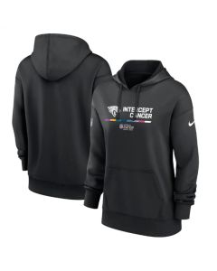 Women's Jacksonville Jaguars 2022 Black NFL Crucial Catch Therma Performance Pullover Hoodie(Run Small)
