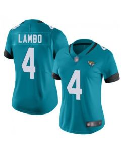 Women's Jacksonville Jaguars #4 Josh Lambo Blue Vapor Untouchable Limited Stitched NFL Jersey(Run Small)