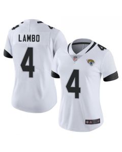 Women's Jacksonville Jaguars #4 Josh Lambo White Vapor Untouchable Limited Stitched NFL Jersey(Run Small)