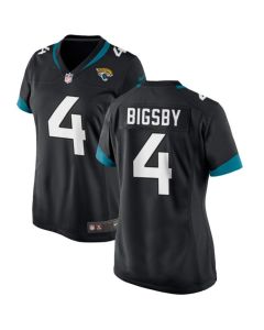 Women's Jacksonville Jaguars #4 Tank Bigsby Black Stitched Jersey(Run Small)
