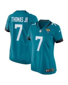 Women's Jacksonville Jaguars #7 Brian Thomas Jr. Teal Game Jersey