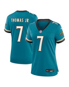 Women's Jacksonville Jaguars #7 Brian Thomas Jr. Nike Teal Prowler Throwback Game Jersey (Teal)