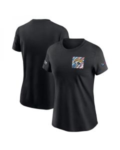 Women's Jacksonville Jaguars Black 2023 Crucial Catch Sideline Tri-Blend T-Shirt(Run Small)