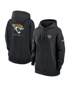 Women's Jacksonville Jaguars Black Sideline Club Fleece Pullover Hoodie(Run Small)
