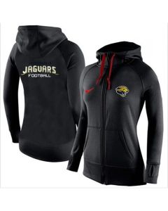 Women's Jacksonville Jaguars Full-Zip Performance Hoodie Black