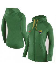 Women's Jacksonville Jaguars Full-Zip Performance Hoodie Green
