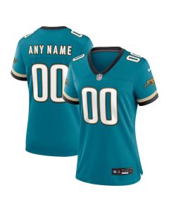 Women's Jacksonville Jaguars Teal Prowler Throwback Game Custom Jersey