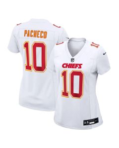 Women's Kansas City Chiefs #10 Isiah Pacheco Tundra White Fashion Game Jersey (White)