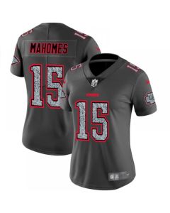 Women's Kansas City Chiefs #15 Patrick Mahomes 2019 Gray Fashion Static Limited Stitched NFL Jersey(Run Small)