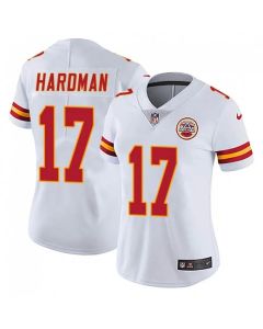 Women's Kansas City Chiefs #17 Mecole Hardman White Vapor Untouchable Limited Stitched NFL Jersey(Run Small)