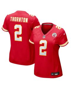 Women's Kansas City Chiefs #2 Tyquan Thornton Nike Red Team Game Jersey
