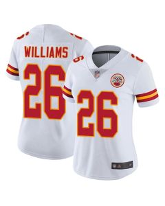 Women's Kansas City Chiefs #26 Damien Williams White Vapor Untouchable Limited Stitched Jersey(Run Small)