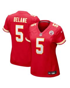 Women's Kansas City Chiefs #5 Mansoor Delane Red 2026 NFL Draft Game Jersey