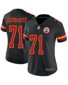 Women's Kansas City Chiefs #71 Mitchell Schwartz Black Vapor Untouchable Stitched NFL Jersey(Run Small)