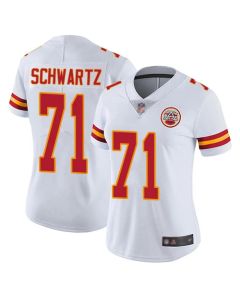 Women's Kansas City Chiefs #71 Mitchell Schwartz White Vapor Untouchable Stitched NFL Jersey(Run Small)