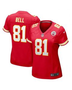 Women's Kansas City Chiefs #81 Blake Bell Red Stitched Jersey(Run Small)