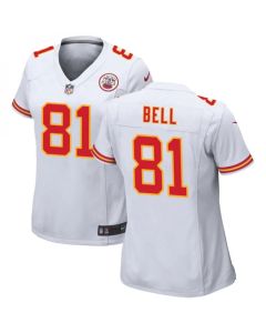 Women's Kansas City Chiefs #81 Blake Bell White Stitched Jersey(Run Small)