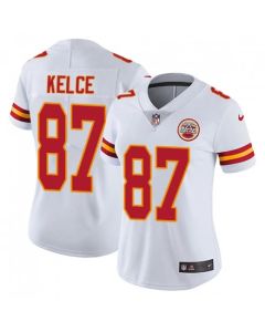 Women's Kansas City Chiefs #87 Travis Kelce White Vapor Untouchable Player Limited Stitched NFL Jersey