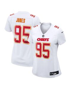 Women's Kansas City Chiefs #95 Chris Jones Tundra White Fashion Game Jersey (White)