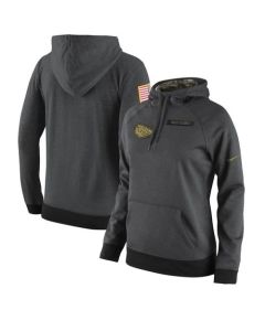 Women's Kansas City Chiefs Anthracite Salute to Service Player Performance Hoodie