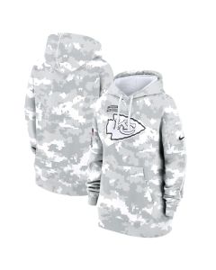 Women's Kansas City Chiefs Arctic Camo 2024 Salute To Service Club Fleece Pullover Hoodie (Camo)