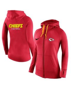 Women's Kansas City Chiefs Full-Zip Performance Hoodie Red