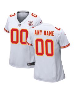 Women's Kansas City Chiefs White Game Custom Jersey