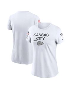 Women's Kansas City Chiefs White 2024 Salute To Service Legend Performance T-Shirt (White)