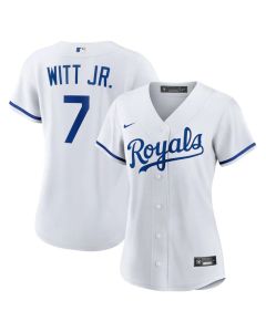 Women's Kansas City Royals #7 Bobby Witt Jr. White Home Replica Player Jersey (White)