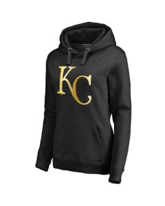 Women's Kansas City Royals Gold Collection Pullover Hoodie Black
