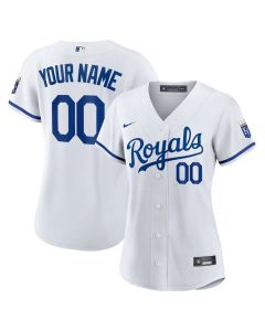 Women's Kansas City Royals White Alternate Limited Custom Jersey