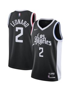 Women's LA Clippers #2 Kawhi Leonard Nike Black 2020/21 Swingman Player City Edition Jersey