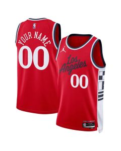 Women's LA Clippers Red 2024/25 Swingman Statement Edition Custom Jersey (Red)