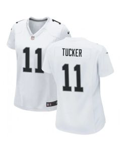 Women's Las Vegas Raiders #11 Tre Tucker White Stitched Jersey(Run Small)