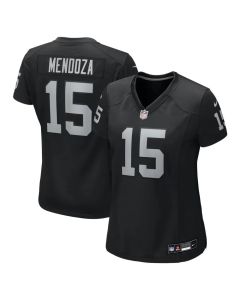 Women's Las Vegas Raiders #15 Fernando Mendoza Nike Black Team Game Player Jersey (Black)
