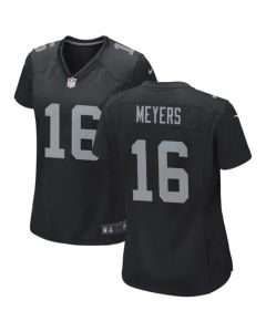 Women's Las Vegas Raiders #16 Jakobi Meyers Black Stitched Jersey(Run Small)