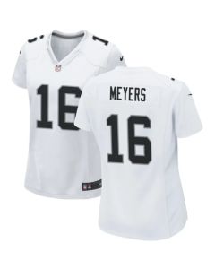 Women's Las Vegas Raiders #16 Jakobi Meyers White Stitched Jersey(Run Small)