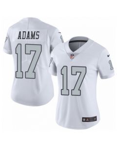 Women's Las Vegas Raiders #17 Davante Adams White Color Rush Limited Stitched Jersey(Run Small)