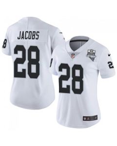 Women's Las Vegas Raiders #28 Josh Jacobs White 2020 Inaugural Season Vapor Untouchable Limited Stitched Jersey(Run Small)