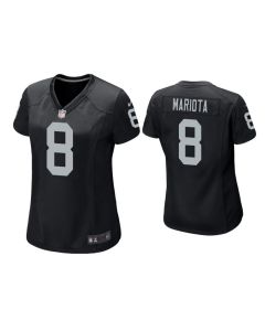 Women's Las Vegas Raiders #8 Marcus Mariota Black Stitched Jersey(Run Small)