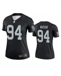 Women's Las Vegas Raiders #94 Carl Nassib Black Vapor Untouchable Limited Stitched Jersey(Run Small)