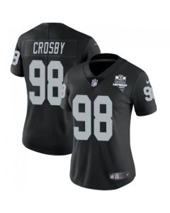 Women's Las Vegas Raiders #98 Maxx Crosby Black 2020 Inaugural Season Vapor Untouchable Limited Stitched Jersey(Run Small)