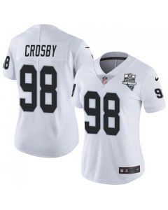 Women's Las Vegas Raiders #98 Maxx Crosby White 2020 Inaugural Season Vapor Untouchable Limited Stitched Jersey(Run Small)