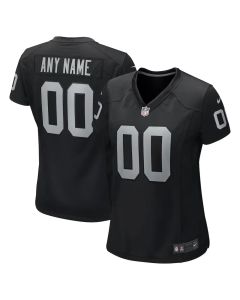 Women's Las Vegas Raiders Nike Black Game Custom Jersey (Black)