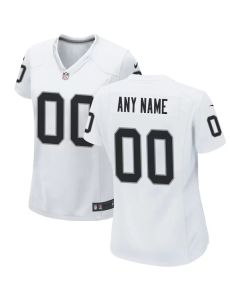 Women's Las Vegas Raiders Nike White Game Custom Jersey (White)