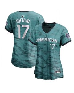 Women's Los Angeles Angels #17 Shohei Ohtani Teal 2023 All-star Stitched Baseball Jersey(Run Small)