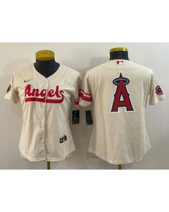 Women's Los Angeles Angels 2022 Cream City Connect Team Big Logo Stitched Baseball Jersey(Run Small)