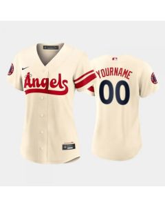 Women's Los Angeles Angels ACTIVE Player Custom 2022 Cream City Connect Stitched Baseball Jersey(Run Small)